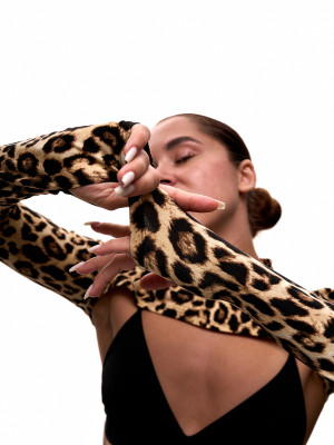 Леопардове болеро з віскози для танців