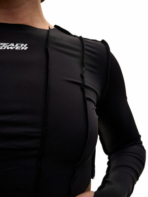 Рашгард для танців чорний crop з біфлексу