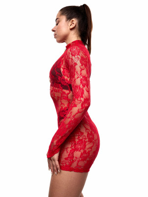 Червоний комбінезон для танців Peach Power