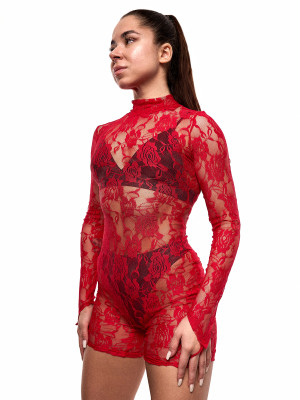 Червоний комбінезон для танців Peach Power