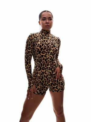 Леопардовий комбінезон для танців з віскози