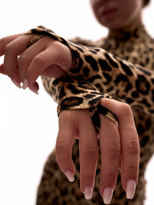 Леопардовий комбінезон для танців з віскози