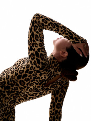 Леопардовий комбінезон для танців з віскози