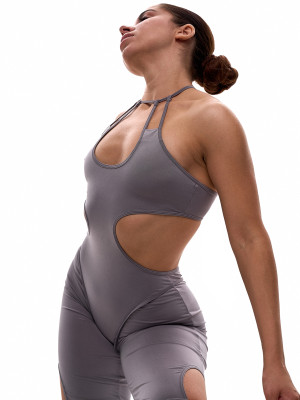 Сірий спортивний комбінезон Luna для танців та спорту