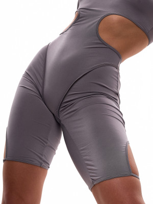 Сірий спортивний комбінезон Luna для танців та спорту