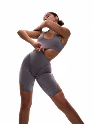 Сірий спортивний комбінезон Luna для танців та спорту