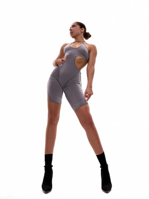Сірий спортивний комбінезон Luna для танців та спорту
