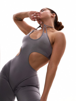 Сірий спортивний комбінезон Luna для танців та спорту