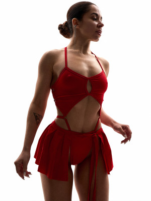 Червона міні спідниця для танців з біфлексу