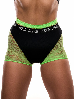 Шорти неон дрібна сітка для тверку Peach Power