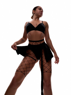 Вело-шорти з великої сітки чорні