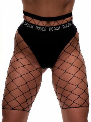 Вело-шорти з великої сітки чорні