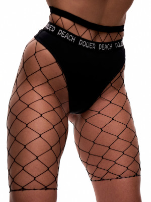 Вело-шорти з великої сітки чорні