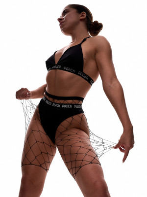 Вело-шорти з великої сітки чорні