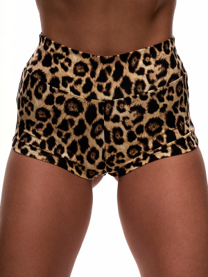 Леопардові шорти Split Wildcat з розрізами для тверку
