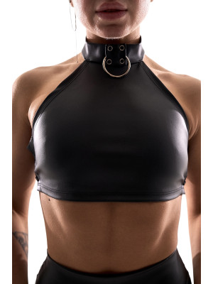 ТОП CHOKER | ШКІРА | ЧОРНИЙ