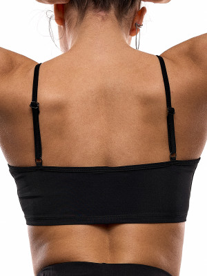 Чорний базовий топ для танців та спорту