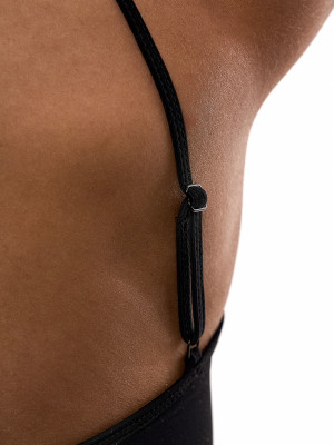 Чорний базовий топ для танців та спорту