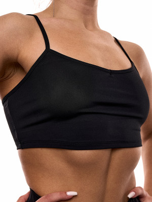 Чорний базовий топ для танців та спорту